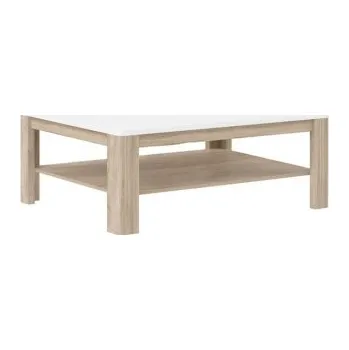 Konferenční stolek Konferenční stolek Attention - bílý/dub sonoma/bílý lesk