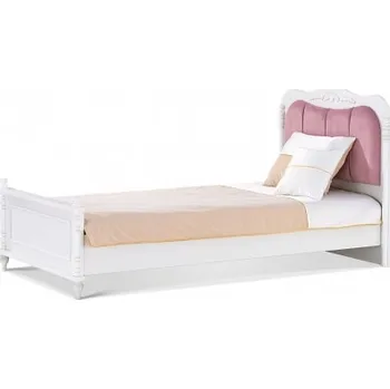 Postel Studentská postel 120x200cm Luxor - bílá/růžová