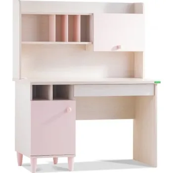 Psací stůl Psací stůl s nástavcem Chere - bříza/růžová
