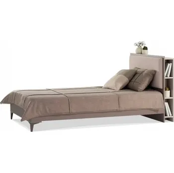 Postel Studentská postel 100x200cm Renda - šedá/hnědá/béžová