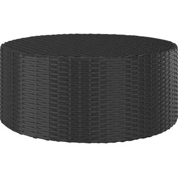 Zahradní stůl vidaXL Čajový stolek černý 68 x 68 x 30 cm polyratan