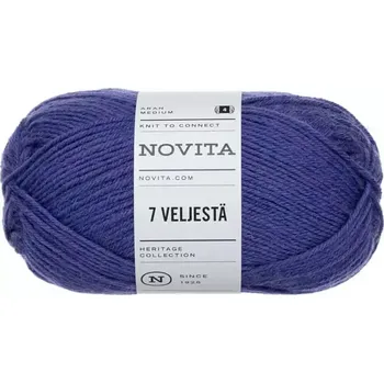 Příze Novita 7 Brothers 750 Fialová (Ponožková příze 7 Veljestä Glockenblume )