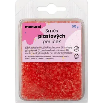 Dětské navlékací korálky Manumi broušené akrylové korálky 4 - 8 mm lososové