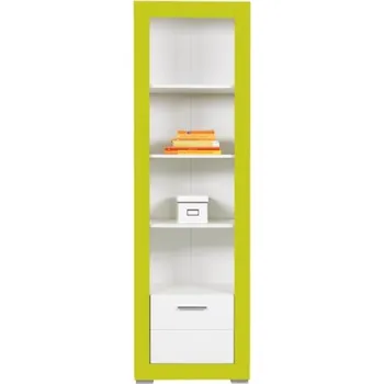 Dětský pokoj Dětský regál Twin - bílá/zelená