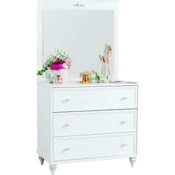 Komoda Komoda se zrcadlem Ema - bílá