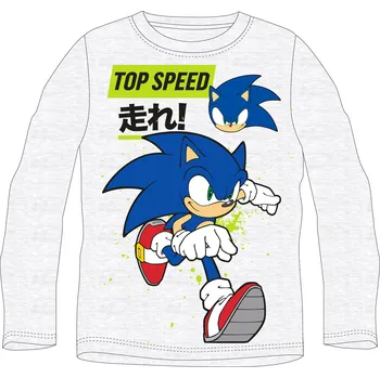 Chlapecké tričko Ježek SONIC - licence Chlapecké tričko - Ježek Sonic 5202139, světle šedý melír Barva: Šedá, Velikost: 104