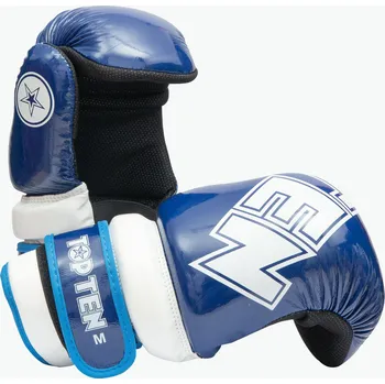 Boxerské rukavice Otevřené rukavice Top Ten BLOCK - modrá/bílá, 21656-6 XS
