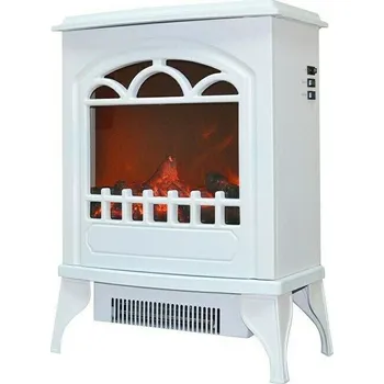 Voltomat HEATING Elektrický krb Rustik, 1950 W, 41,5 × 56,5 × 25,5 cm, bílý B-BI-990450-1