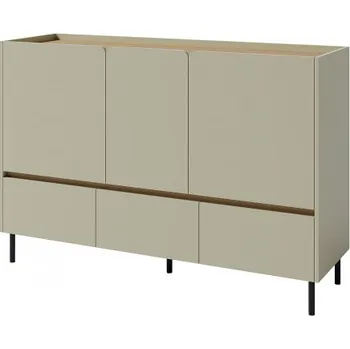 Komoda Široká kombinovaná komoda Hailee - zelená/dub písečný