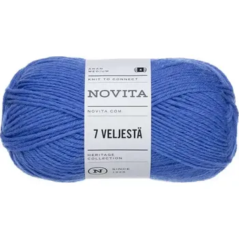 Příze Novita 7 Brothers 136 Středně modrá (Ponožková příze 7 Veljestä Lobelie )