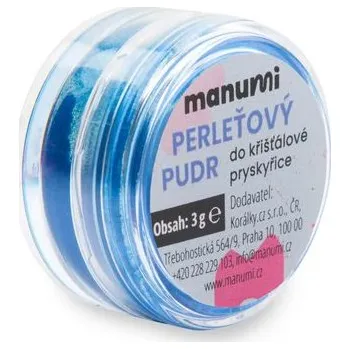 Manumi Perleťový pudr do křišťálové pryskyřice modrý 3g