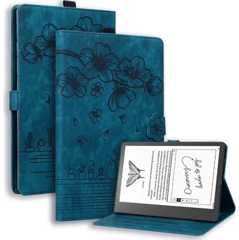 Příslušenství pro tablet VSECHNONAMOBIL 75662 ART FLOWER Zaklápěcí pouzdro Amazon Kindle Scribe 2022 modré