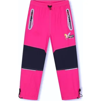 Dívčí kalhoty DÍVČÍ ZATEPLENÉ KALHOTY DK7129 Velikost: 104, Barva: Růžovo/černá