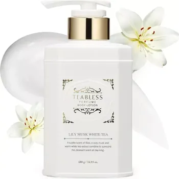 Teabless parfémované tělové mléko - liliová vůně s bílým čajem 480g