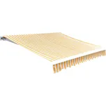 vidaXL Marketos Plachta na markýzu oranžovo-bílá 500 x 300 cm plátěná