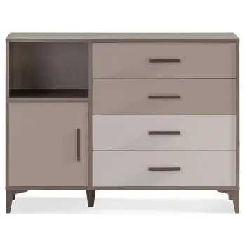 Komoda Velká komoda Renda - béžová, šedá, hnědá