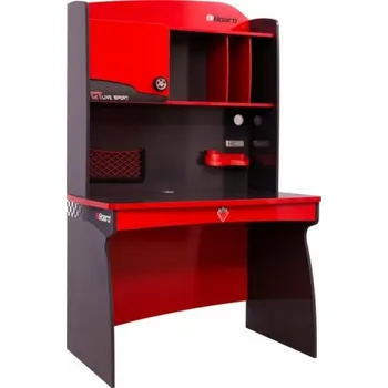 Psací stůl Dětský psací stůl Rally s nástavcem - červená/černá