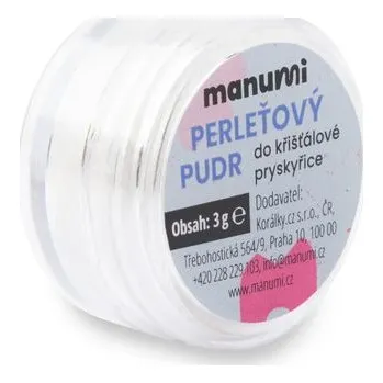 Manumi Perleťový pudr do křišťálové pryskyřice perlově bílý 3g