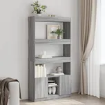 vidaXL Skříň highboard šedá sonoma 92 x 33 x 180 cm kompozitní dřevo