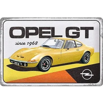 Plechová cedule Retro cedule Opel GT- 20x30cm