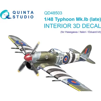 Plastikový model Quinta studio 1/48 Typhoon Mk.Ib late 3D-Printed&col.Interior