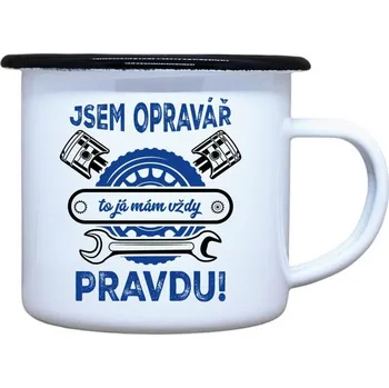 DOBRÝ TRIKO Plecháček s potiskem Opravář má vždy pravdu Velikost plecháčku: 330 ml