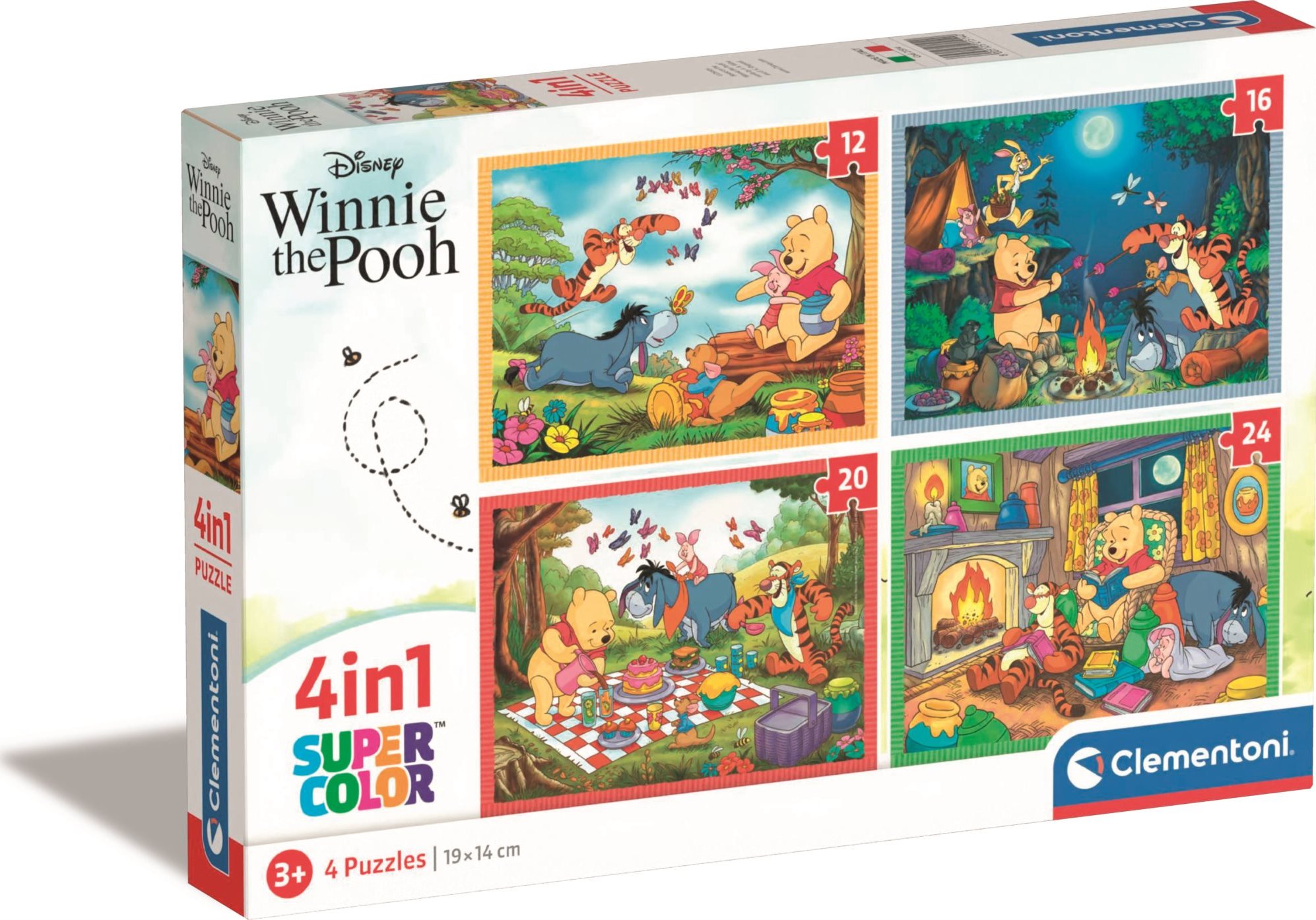 Recenze Clementoni Puzzle 4v1 Disney Medvídek Pú 12 + 16 + 20 + 24 ...