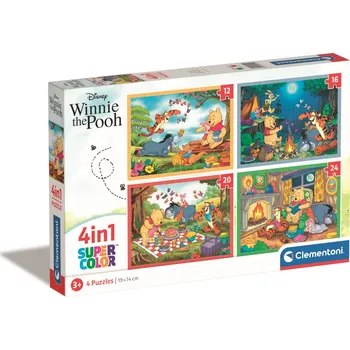Puzzle Clementoni Puzzle 4v1 Disney Medvídek Pú 12 + 16 + 20 + 24 dílků