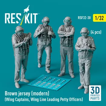 Plastikový model Reskit 1/32 Brown jersey modern (4 fig.)