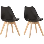 Jídelní židle Bali Mark 2 ks černá/buk