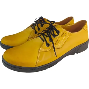 Dámské polobotky S 510 - 133 dámské boty/polobotky s podporou příčné klenby nožní; barva žlutá, černá podešev 42