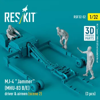 Plastikový model Reskit 1/32 MJ-4 'Jammer' (MHU-83 B/E) driver&airmen sc.2