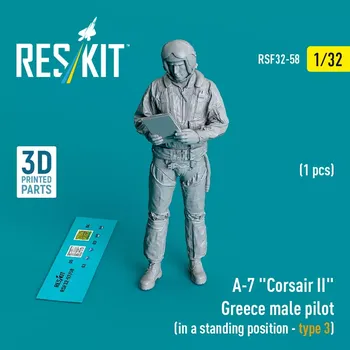 Plastikový model Reskit 1/32 A-7 'Corsair II' Greece male pilot standing 3