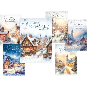 MFP 1240879 vánoční pohlednice 177 C výsek mix motivů