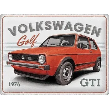 Plechová cedule Retro cedule - Volkswagen GTI 1976 30x40cm