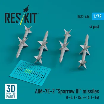 Plastikový model Reskit 1/72 AIM-7E-2 'Sparrow III' missiles (4 pcs.)