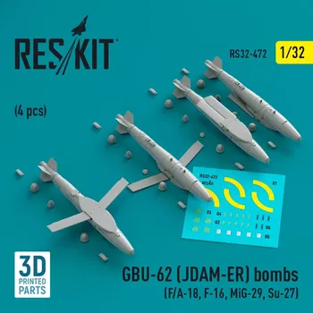 Plastikový model Reskit 1/32 GBU-62 (JDAM-ER) bombs (4 pcs.)