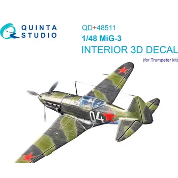 Plastikový model Quinta studio 1/48 MiG-3 3D-Printed&col.Interior (TRUMP)