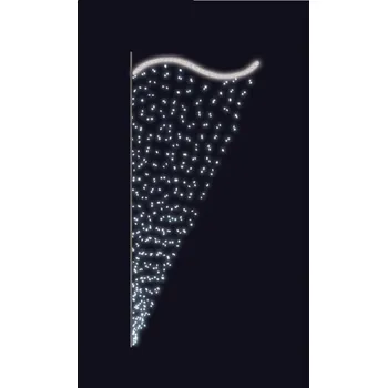 Vánoční dekorace City SM-935005 Závěs, studená bílá