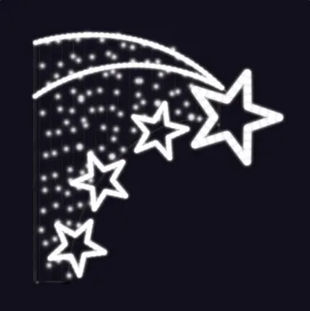 Vánoční dekorace City SM-930209 Letící hvězdy velké, studená bílá