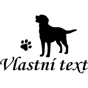 Samolepící dekorace Samolepka na auto Labrador Velikost: M, Vzor: 1, Barva: limetková