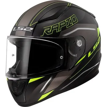 Helma na motorku LS2 Helmets LS2 FF353 RAPID II ROKKU M.BLACK H-V YELLOW-06 - XL