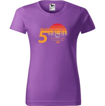 DOBRÝ TRIKO Dámské tričko s potiskem 50 let myslivost Barva: Fialová, Velikost: XL