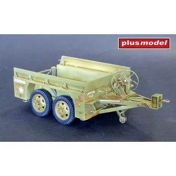 Plastikový model Plusmodel 1/35 US trailer M13 tandem axle