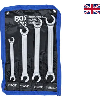 Klíč Sada klíčů na převlečné matice, palcové 4ks - BGS 1782