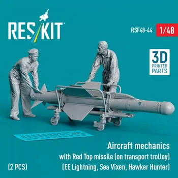 Plastikový model Reskit 1/48 Aircraft mechanics w/ Red Top missile (2 fig)