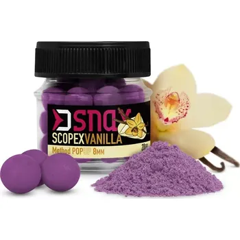 Boilies DELPHIN Nástraha D SNAX POP 12mm/20g - Nástraha D SNAX POP 12mm/20g - Scopex - Vanilka