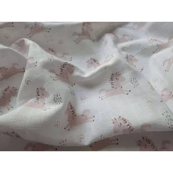 PREM Bavlněná tetra osuška Jednorožec růžová Bavlna, 90/100 cm