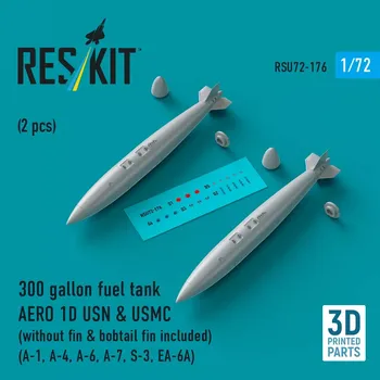 Plastikový model Reskit 1/72 300 gallon fuel tank AERO 1D USN&USMC (2 pcs)