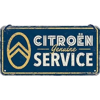 Plechová cedule Retro cedule Citroen Genuine Service 20x10cm